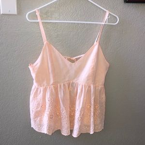Blush Pink Skinny Strap Cami Top